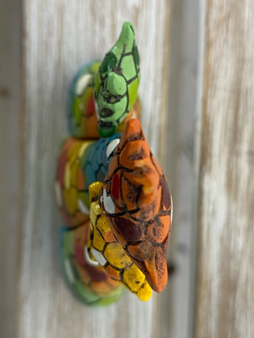 Multicolor Mosaic Art Cat Figurines 3 Cats colorful - Picture 8 of 10